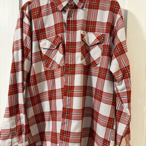 DIXXON S&S Men's Red Plaid Shirt